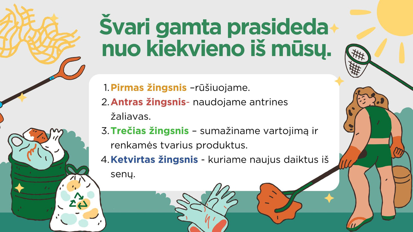 Pateiktys: Du žingsniai link švaresnės aplinkos.