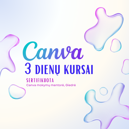 3 DIENŲ CANVA MOKYMAI