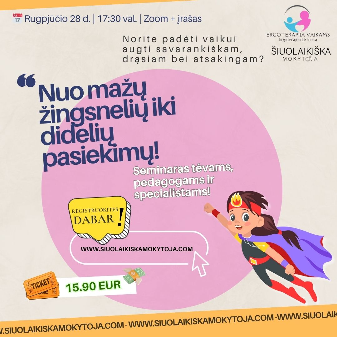 Kaip skatinti vaikų ir paauglių savarankiškumą kasdienėse veiklose – tiek namuose, tiek ugdymo įstaigose.