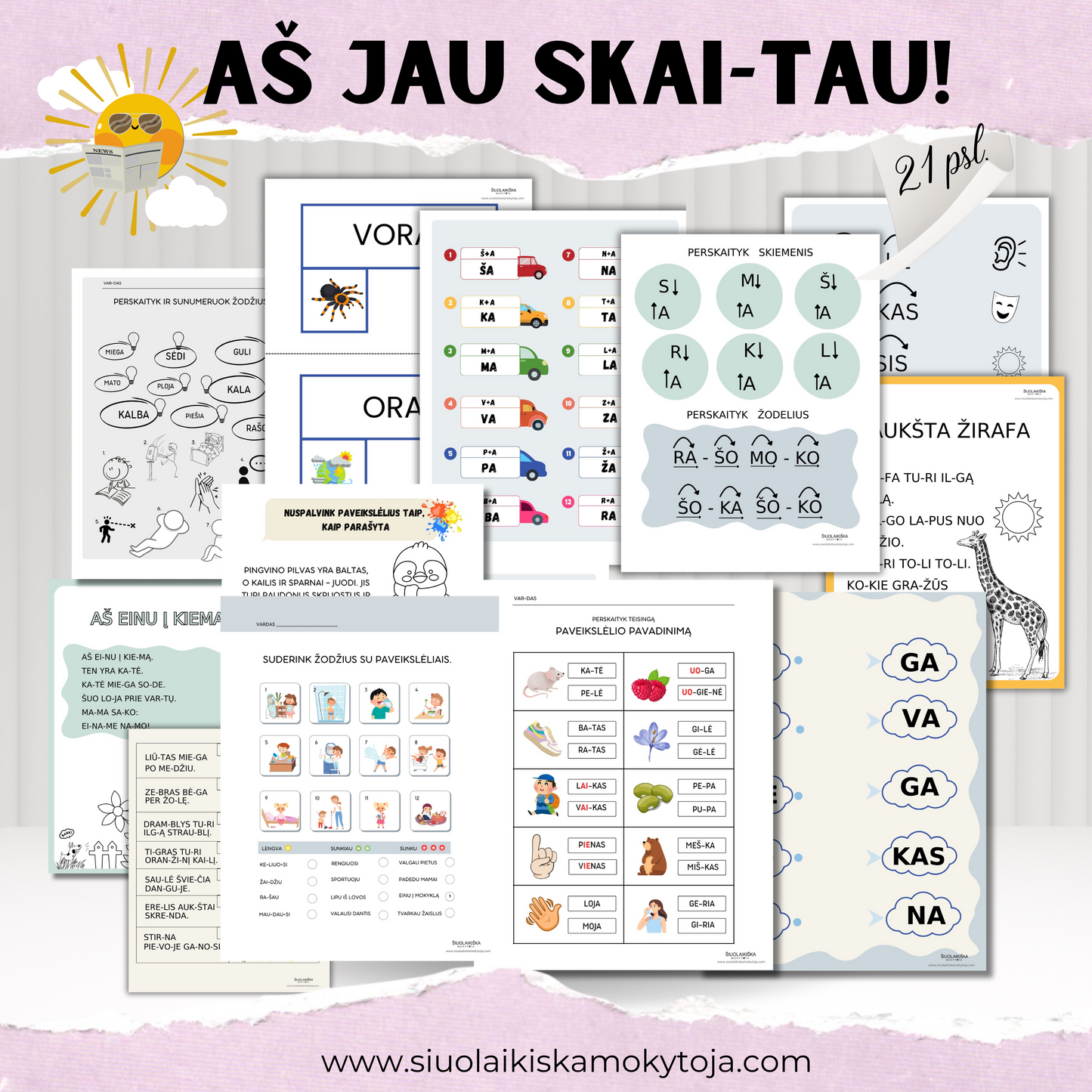 SKAITYMO UŽDUOTYS 4-7 METŲ VAIKAMAS.